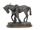 Sherman Tipton Coleman, Paddock Call, 1976, bronze with dark brown and green patina
