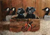 Phillip Crowe, The Goose Hunters, acrylic on board