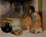 Edwin Willard Deming, Evening Time, oil on canvas laid down to board