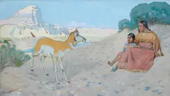 Edwin Willard Deming, Animal Talk, watercolor and gouache on paper