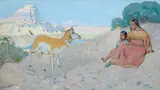 Edwin Willard Deming, Animal Talk, watercolor and gouache on paper