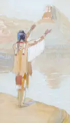 Edwin Willard Deming, Rain Prayer, gouache and watercolor on paper