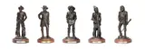 Daro Flood, Cowboy, Gambler, Gold Panner, Indian and Mountain Man: A Group of Bronzes