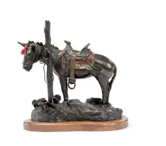 Gerald Harvey, Ixtapan Burro, 1982, bronze with polychrome patina and mixed media