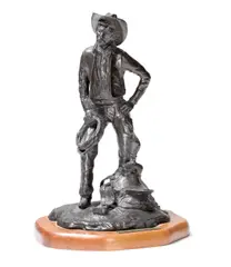Gerald Harvey, The Wrangler, 1971, bronze with dark brown patina
