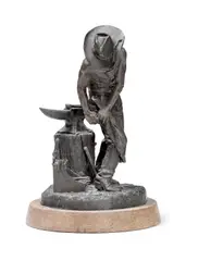 James Nathan Muir, Shoe'n Time, 1981, bronze with brown and green patina