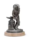 James Nathan Muir, Shoe'n Time, 1981, bronze with brown and green patina