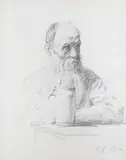 William Robinson Leigh, George Bernard Shaw, conte crayon on paper