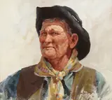 Gary Lawrence Niblett, Camp Comedian (Camp Cook), 1981, gouache and watercolor on paper