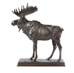 Moose by Alexander Phimister Proctor, 1907, bronze with brown patina, sold Feb 2019