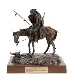 Jim Reno, Last Hunt, 1986, bronze with dark brown patina