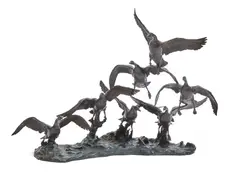 Robert Scriver, Sky Climbers, 1980, bronze with dark brown patina