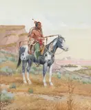W. Steve Seltzer, The Vantage Point, gouache and pencil on paper