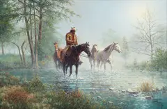 Jack Terry, Mounts for Tomorrow (Guadalupe Moon), 1991, oil on canvas