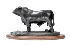 Tom Tischler, Brangus Bull, 1980, bronze with dark brown patina