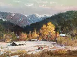 Melvin Warren, Autumn Taos, 1994, oil on canvas