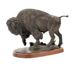 Prairie Spring by Douglas Van Howd, bronze with brown patina, sold Feb 2019