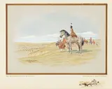 Byron Wolfe, Red Man's Commissary on the Canadian, gouache on paper