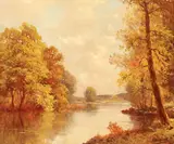 Robert Wood, Peaceful Water, oil on canvas