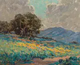 Granville Redmond, Poppies with Oak Trees