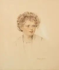 E. Charlton Fortune, Portrait of Orville C. Pratt IV, 1917, pencil and colored pencil on paper