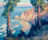 Joe Duncan Gleason, Lover's Cove, Pleasure Isle, Catalina, oil on canvas