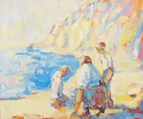 Selden Connor Gile, Clamming, Belvedere Beach, oil on canvas
