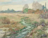 Paul Lauritz, Through the Golden Fields, oil on canvas