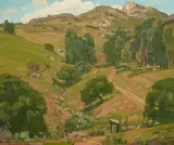 William Wendt, End of the Road, oil on canvas