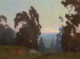Sunset by Elmer Wachtel, oil on canvas, sold Nov 2019