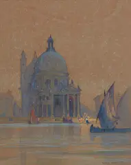 Dana Bartlett, Venetian Fete (Maria della Salute), watercolor, gouache and pencil on paper
