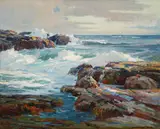 Jack Wilkinson Smith, Colorful Coastal Charm, oil on canvas