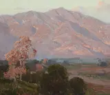 Across the Arroyo (Pasadena Sunset) by Edgar Alwin Payne, 1918, oil on canvas, sold Nov 2019