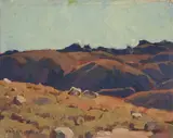Deep Shadows by Edgar Alwin Payne, oil on canvas affixed to board, sold Nov 2019