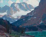 Mountain Vista by Edgar Alwin Payne, oil on canvas, sold Nov 2019