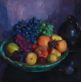 John Hubbard Rich, A Bowl of Fruit on a Table, 1919, oil on canvas