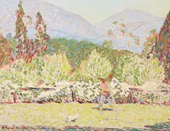 E. Roscoe Shrader, View from Studio Window, oil on canvas
