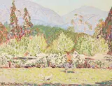 E. Roscoe Shrader, View from Studio Window, oil on canvas