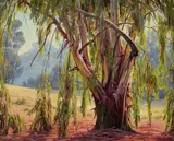 Sunny Eucalyptus by Paul Grimm, oil on canvas, offered Nov 2019