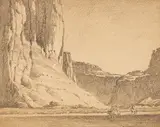 Edgar Alwin Payne, Canyon de Chelly, charcoal and graphite on paper