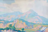Birger Sandzén, Colorado Foothills, oil on canvas
