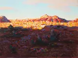 Conrad Buff, Sunrise in New Mexico, oil on board