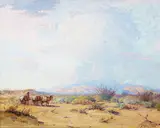 Fred Grayson Sayre, Prospector with Pack Mules, oil on canvas