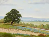 Porfirio Salinas, Landscape with Texas Bluebonnets