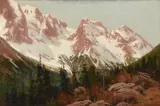 Charles Partridge Adams, The Maroon Bells (We went from the mountains westward), oil on canvas