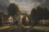 Ferdinand Richardt, The Mill, oil on canvas
