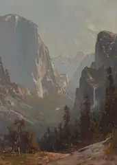 Thomas Hill, Yosemite Valley (El Capitan and Bridal Veil Falls), circa 1874, oil on canvas