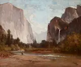 Thomas Hill, Indian fishing with traditional long pole