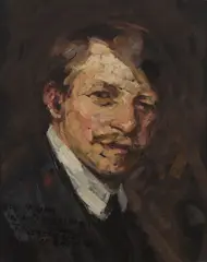 Joseph Raphael, A self-portrait, 1910, oil on board