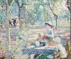 Joseph Raphael, Tea in the Orchard, circa 1916, oil on canvas